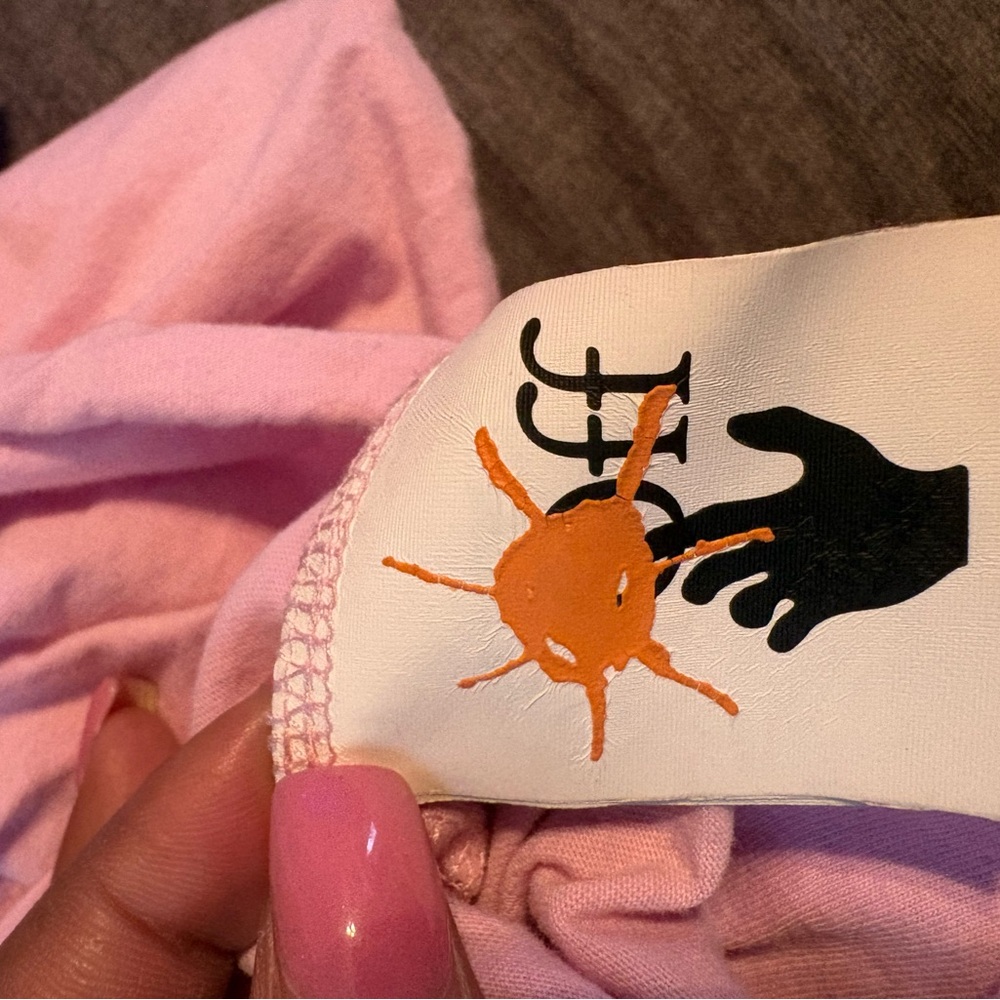Off-White Pink Graphic Ruffle Dress - Picture 4 of 4